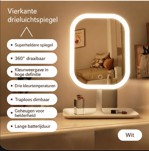 Unieke design make-upspiegel