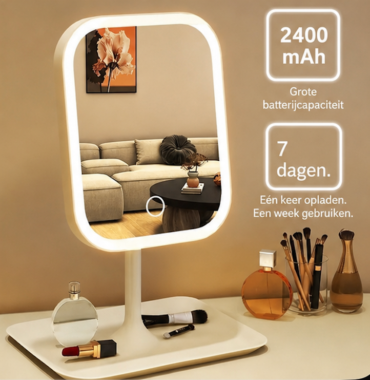 Unieke design make-upspiegel
